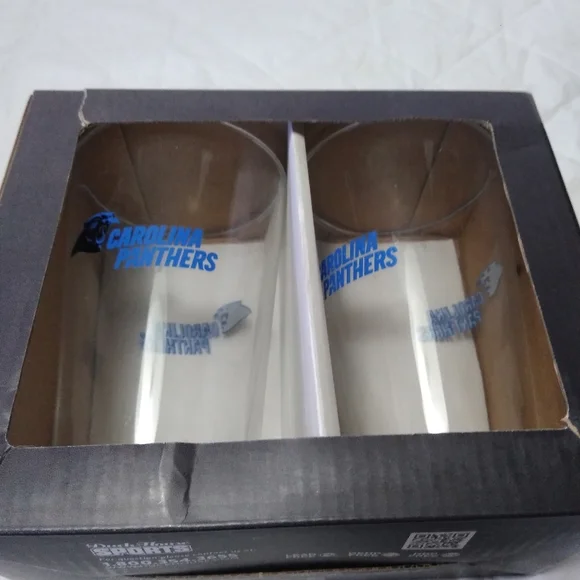 North Carolina Panthers Clear Highball Glass Set - Picture 2 of 7